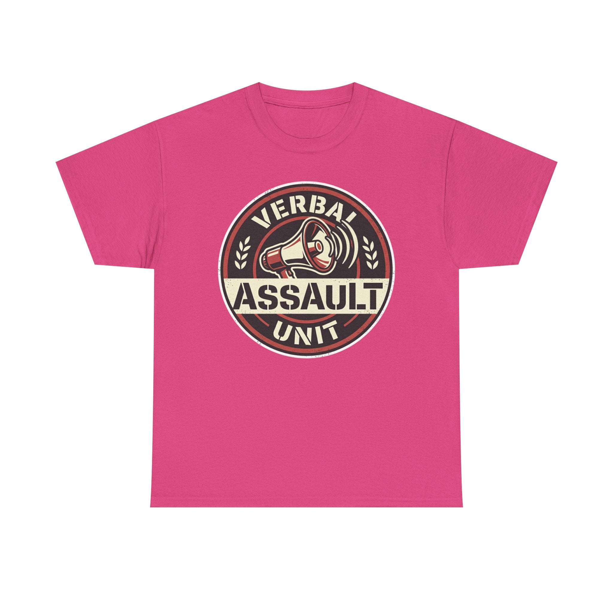 "Verbal Assault Unit" Funny Sarcasm Megaphone Dark Humor Graphic T-Shirt
