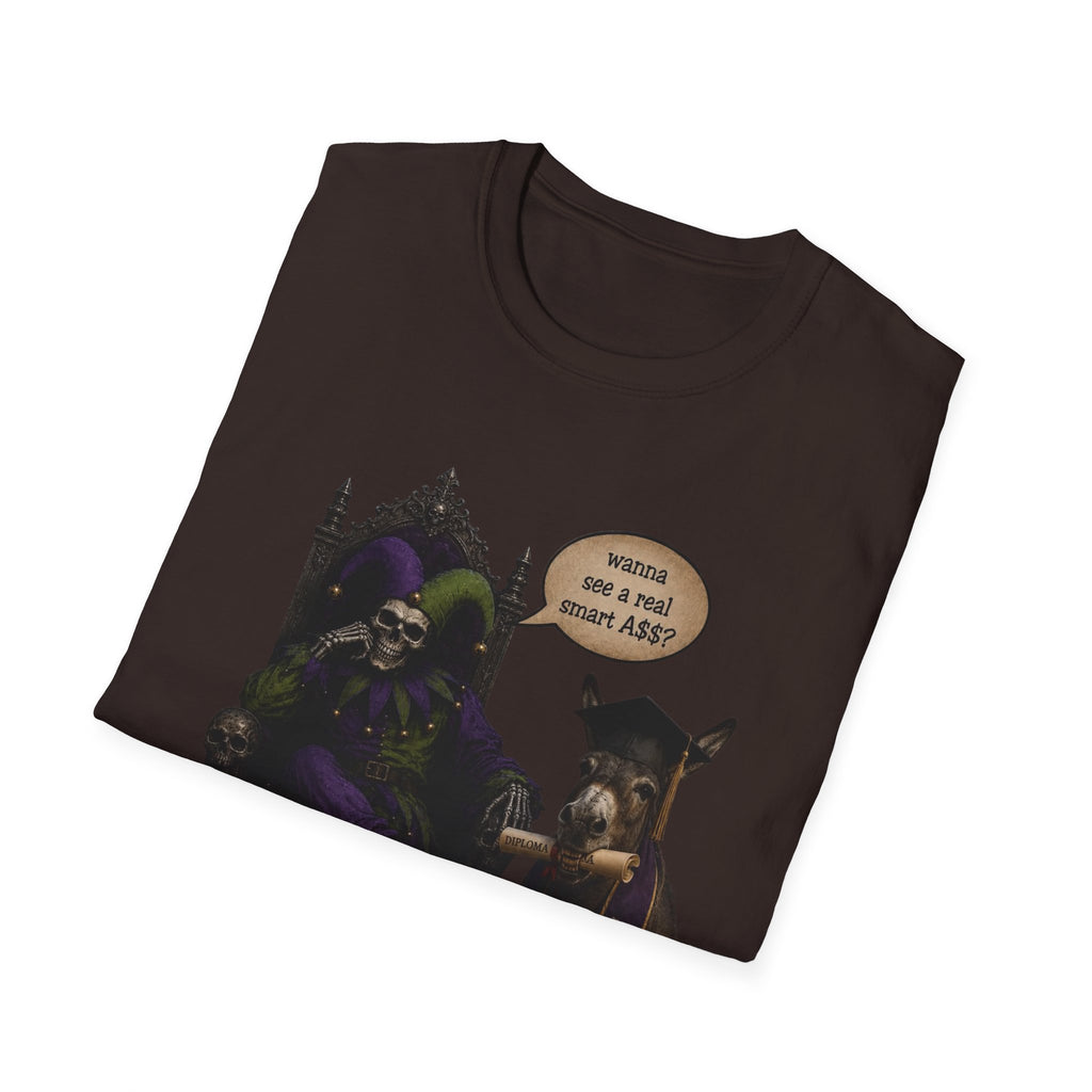Jester Throne T-Shirt — “Wicked and a Smart Ass” Dark Gothic Graphic Tee