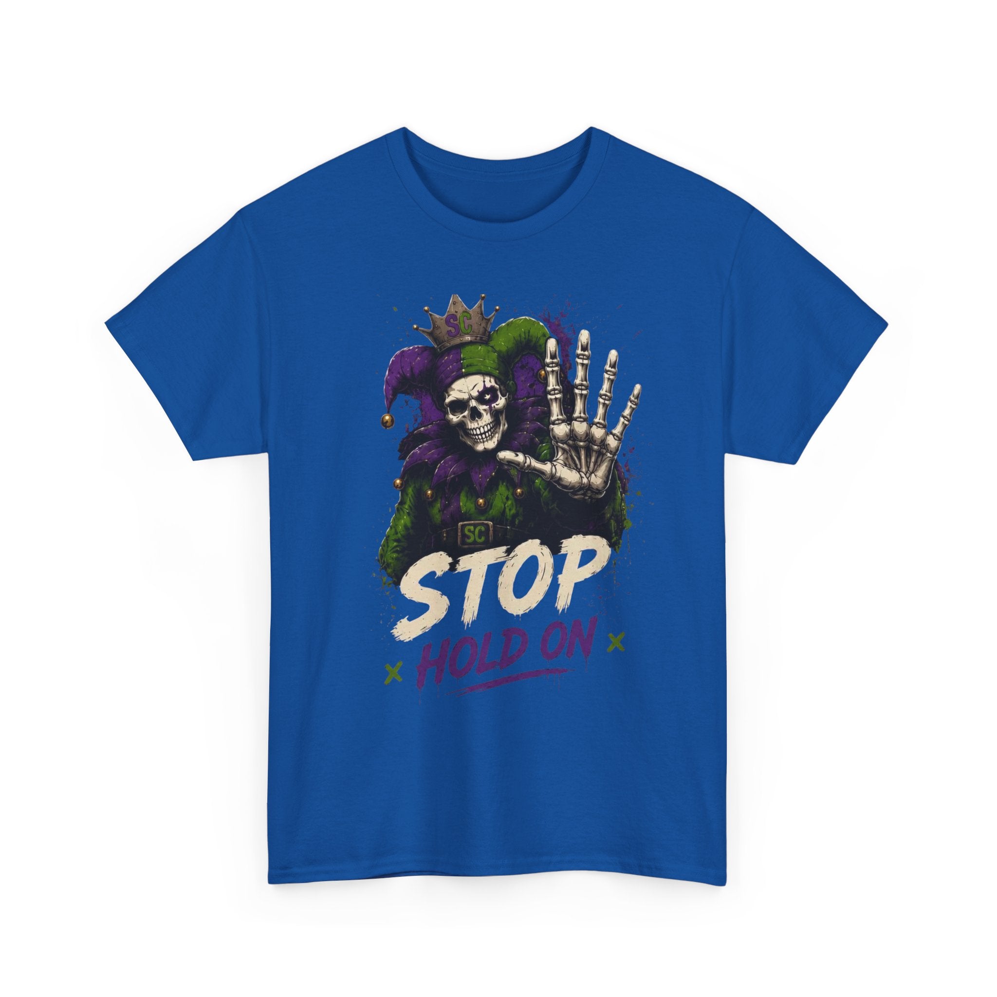 Stop Hold On Tee — 'OK Now Talk' Jester Graphic Unisex T-Shirt