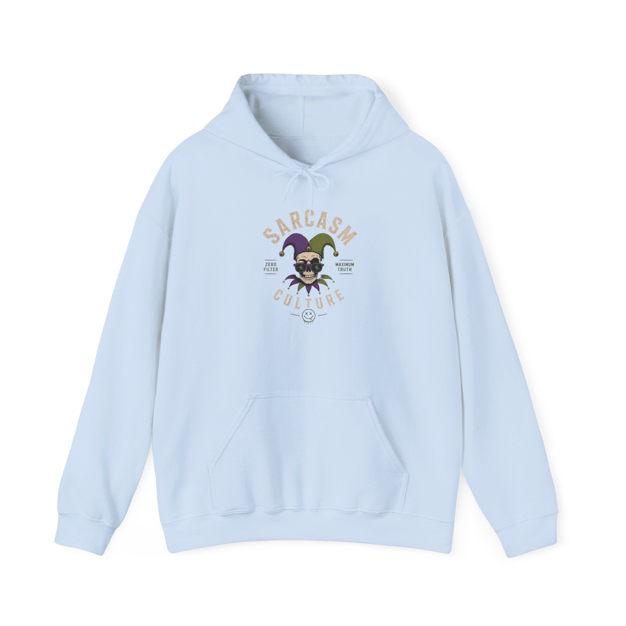 The Emotional Support Hoodie — Jester Skull Dark Rose | Sarcasm Culture