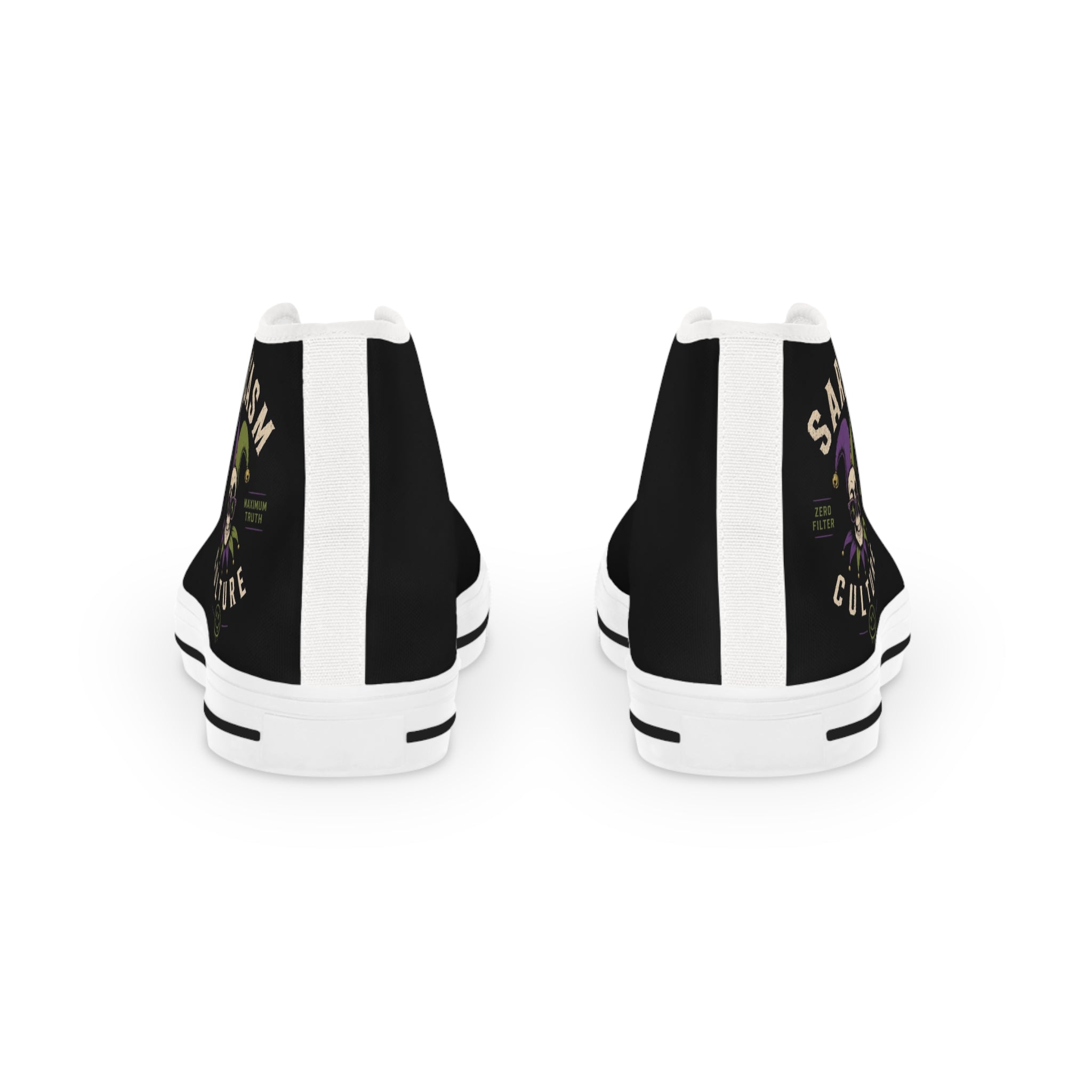 High Top Sneakers — 'Sarcasm Is My Love Language' Dark Humor Canvas Shoes