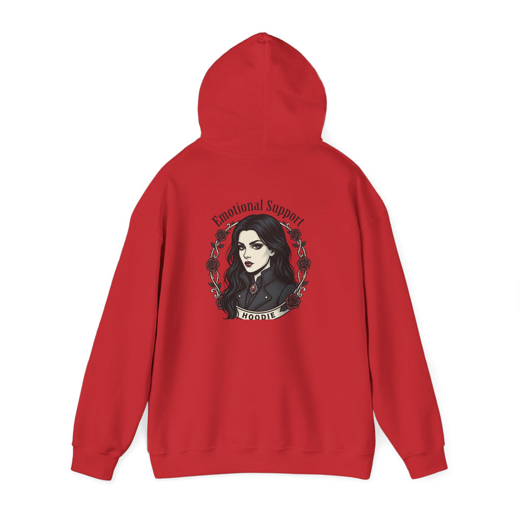 The Emotional Support Hoodie — Jester Skull Dark Rose | Sarcasm Culture