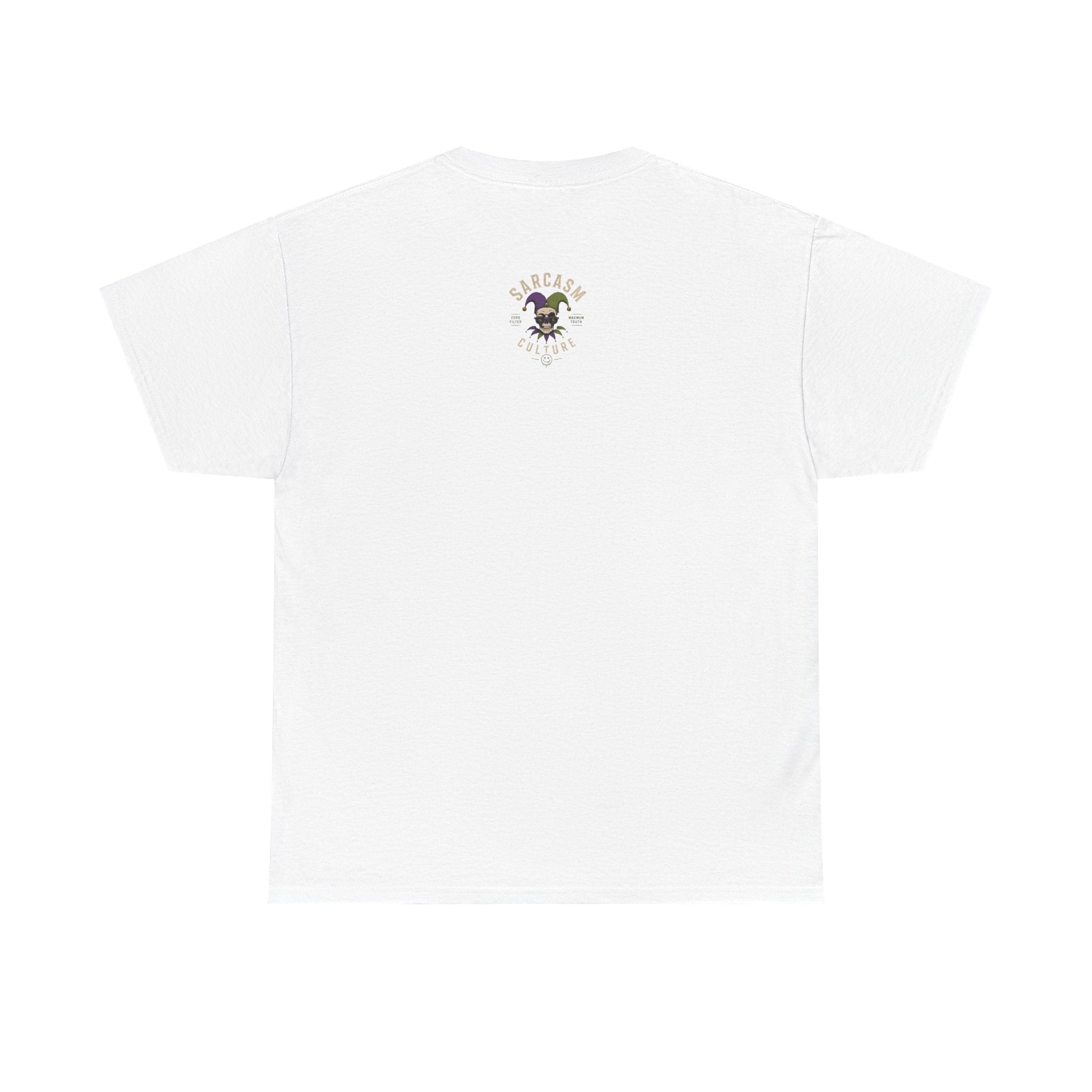 Skull Jester Tee — "Too Tired to Pretend I Like You" Graphic T-Shirt