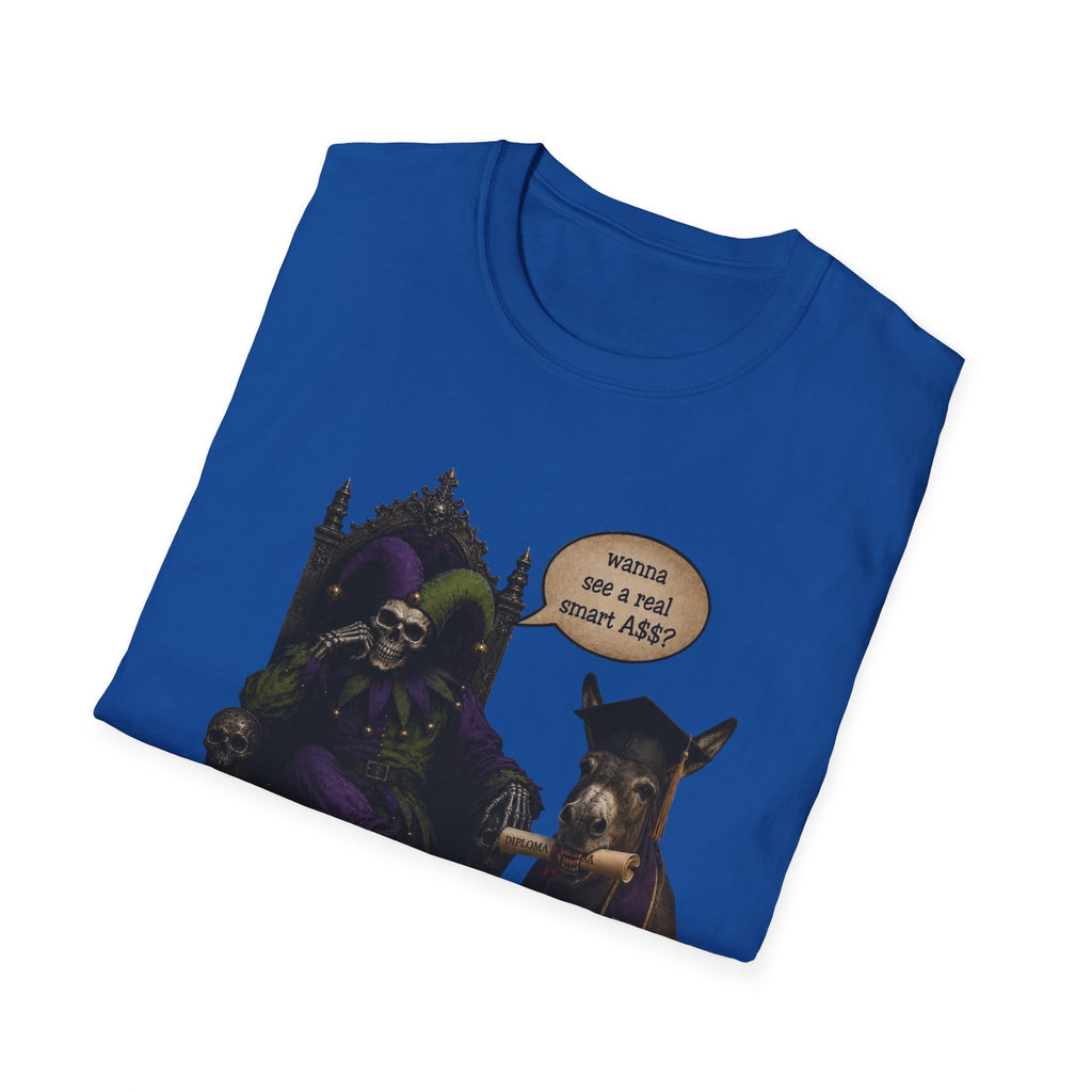Jester Throne T-Shirt — “Wicked and a Smart Ass” Dark Gothic Graphic Tee