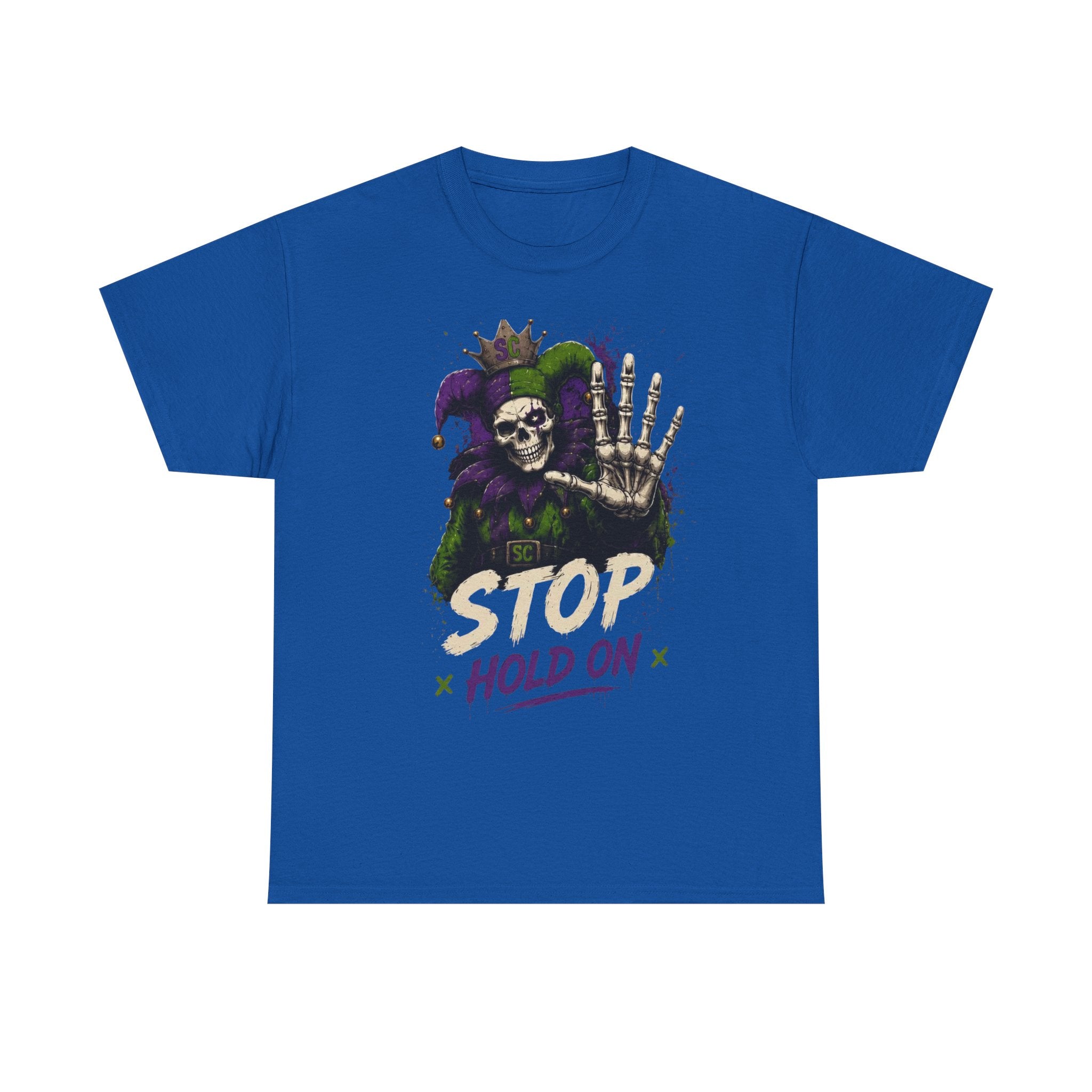 Stop Hold On Tee — 'OK Now Talk' Jester Graphic Unisex T-Shirt