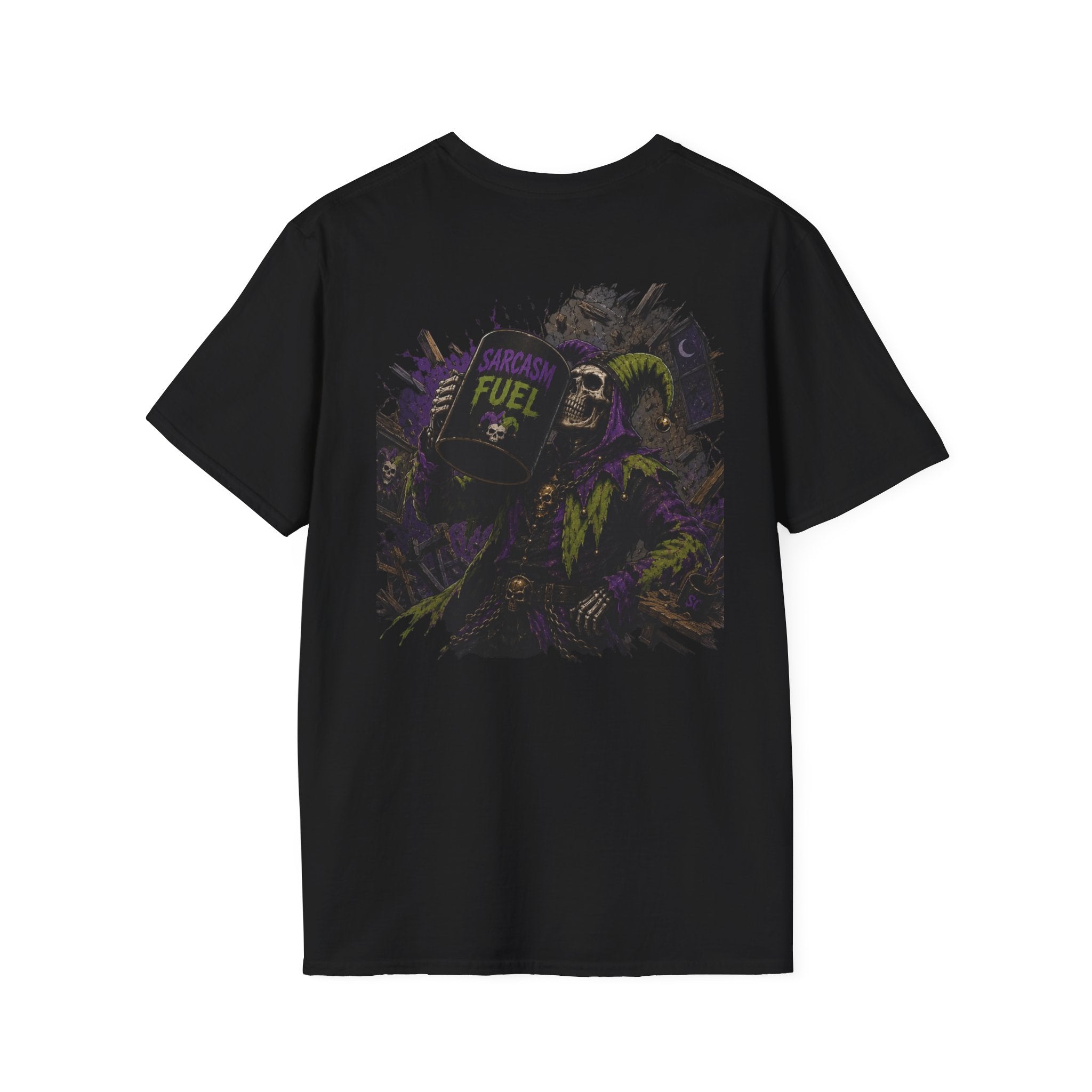 Fuel Mask Graphic T-Shirt — Dark Vaporwave Streetwear