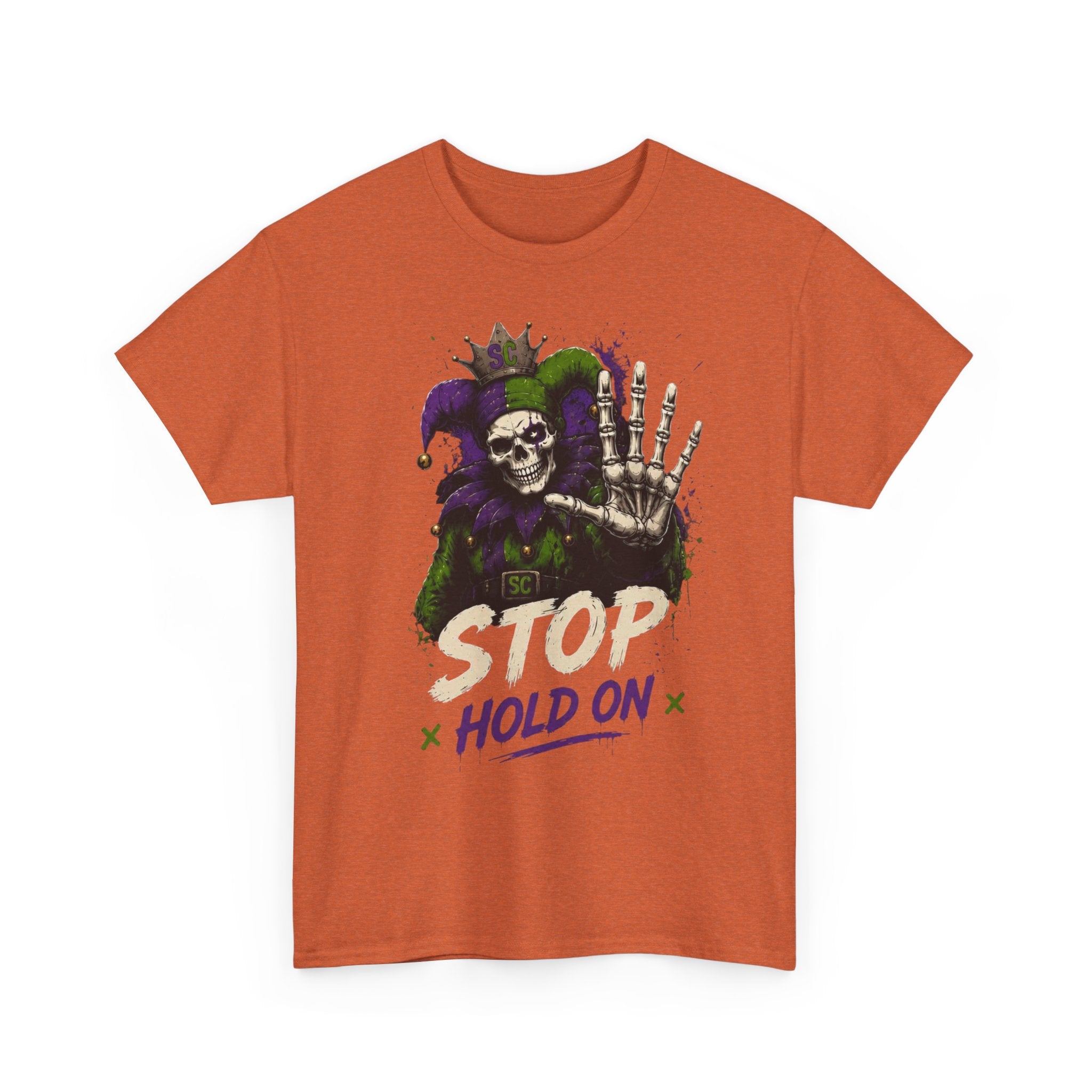 Stop Hold On Tee — 'OK Now Talk' Jester Graphic Unisex T-Shirt