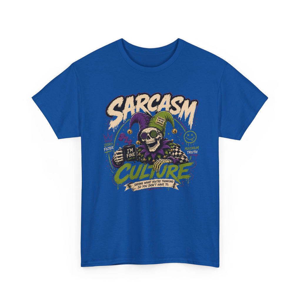 Off His Meds Jester Tee — Wild & Unhinged Sarcasm Culture Graphic T-Shirt