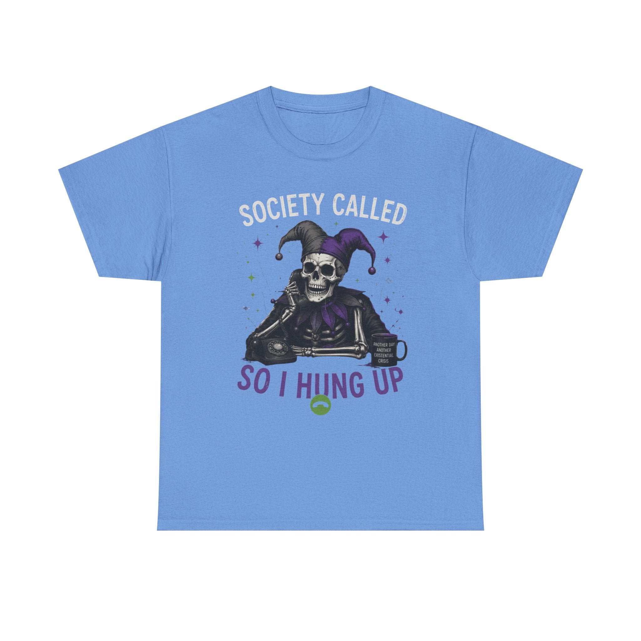 So I Hung Up Skull Jester T-Shirt — Goth Humor Graphic Tee