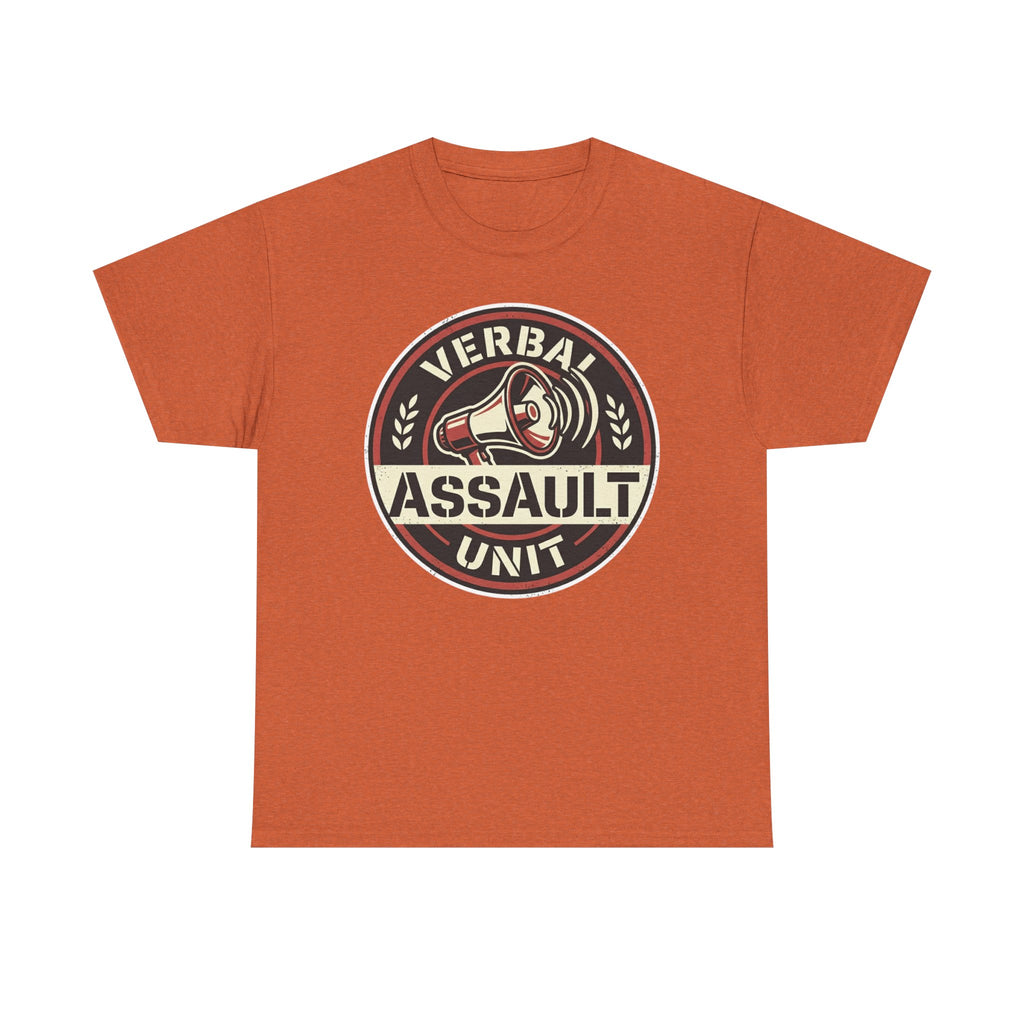 "Verbal Assault Unit" Funny Sarcasm Megaphone Dark Humor Graphic T-Shirt
