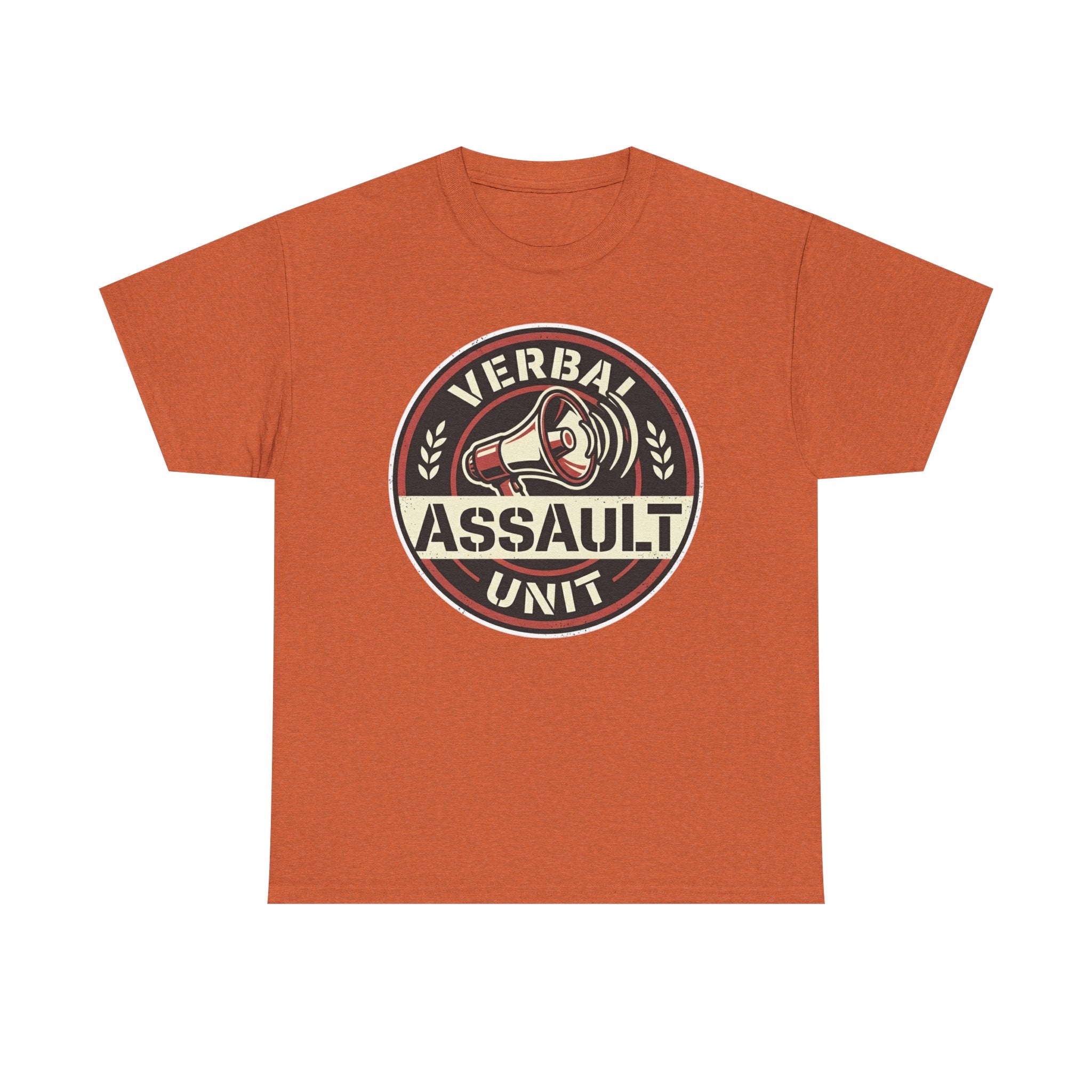 "Verbal Assault Unit" Funny Sarcasm Megaphone Dark Humor Graphic T-Shirt