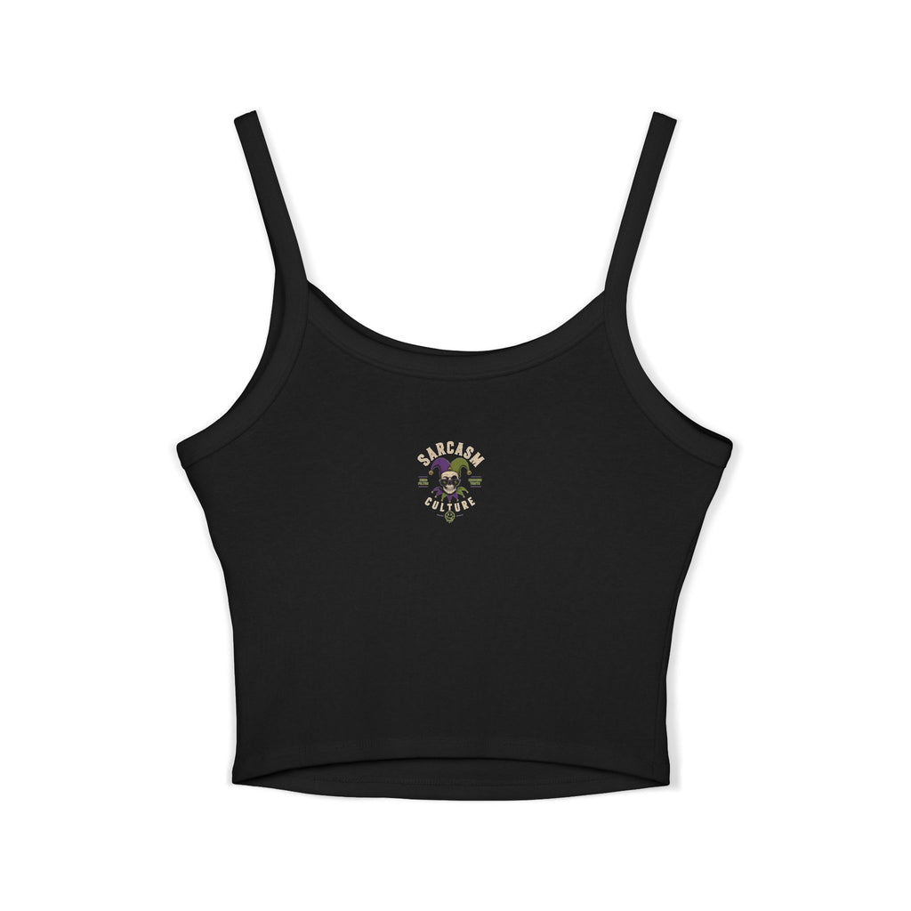 How Stupid?! — Jester Spaghetti Strap Crop Tank Top