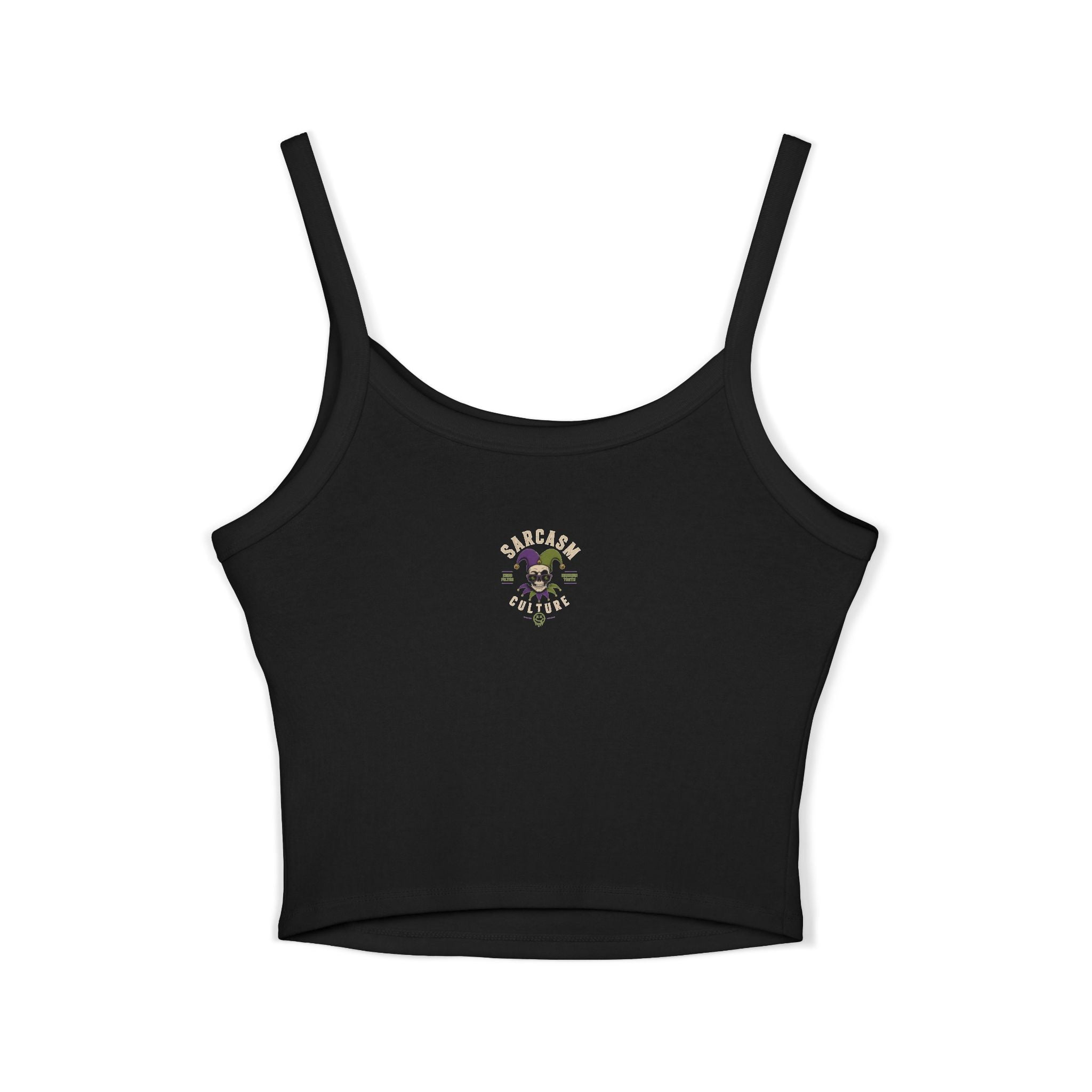 How Stupid?! — Jester Spaghetti Strap Crop Tank Top