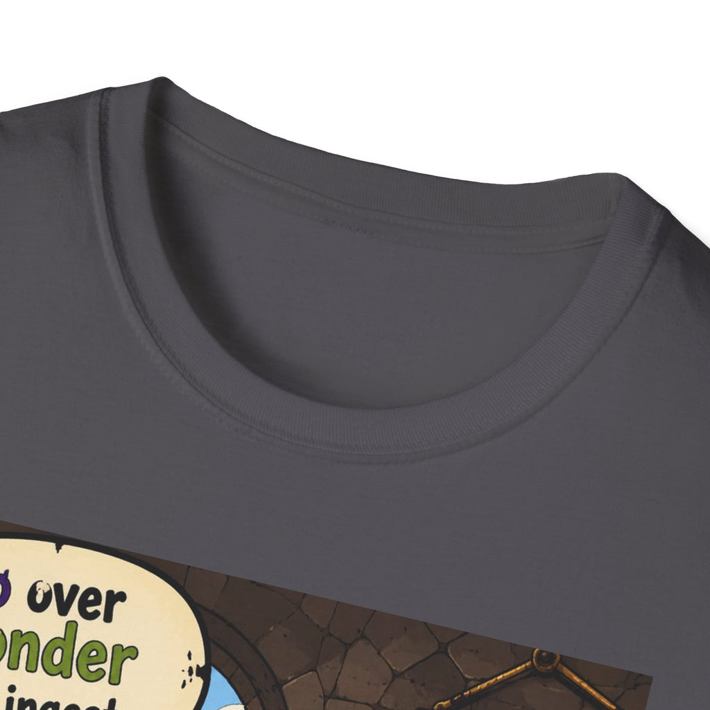 Funny Medieval Skeleton T‑Shirt – 'Go over yonder and ingest a satchel of Richard's' Graphic Tee
