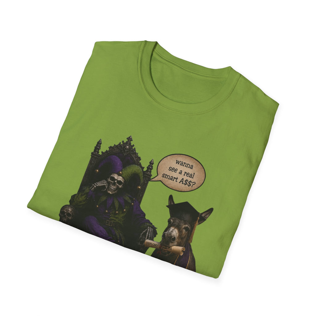 Jester Throne T-Shirt — “Wicked and a Smart Ass” Dark Gothic Graphic Tee