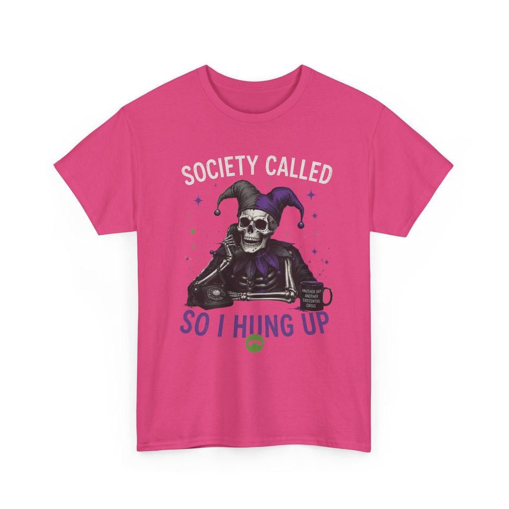 So I Hung Up Skull Jester T-Shirt — Goth Humor Graphic Tee