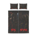 His & Hers Gothic Skull Quilt Cover Set – Dark Horror Bedding (3-Piece)