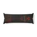 Sarcasm Culture Black Body Pillow — Biohazard Warning Graphic