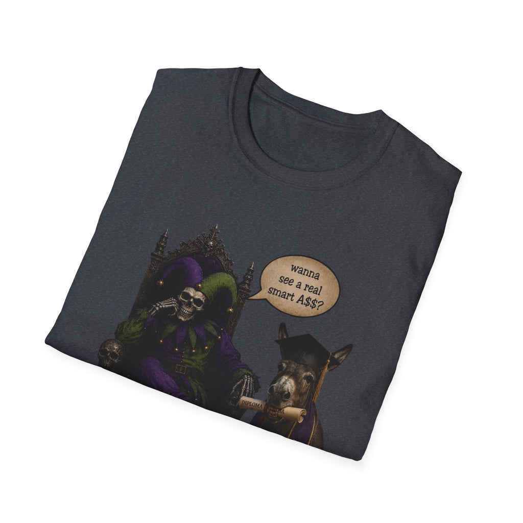 Jester Throne T-Shirt — “Wicked and a Smart Ass” Dark Gothic Graphic Tee