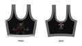Gorilla Skull Sports Bra – Black Graphic Athletic Crop Top