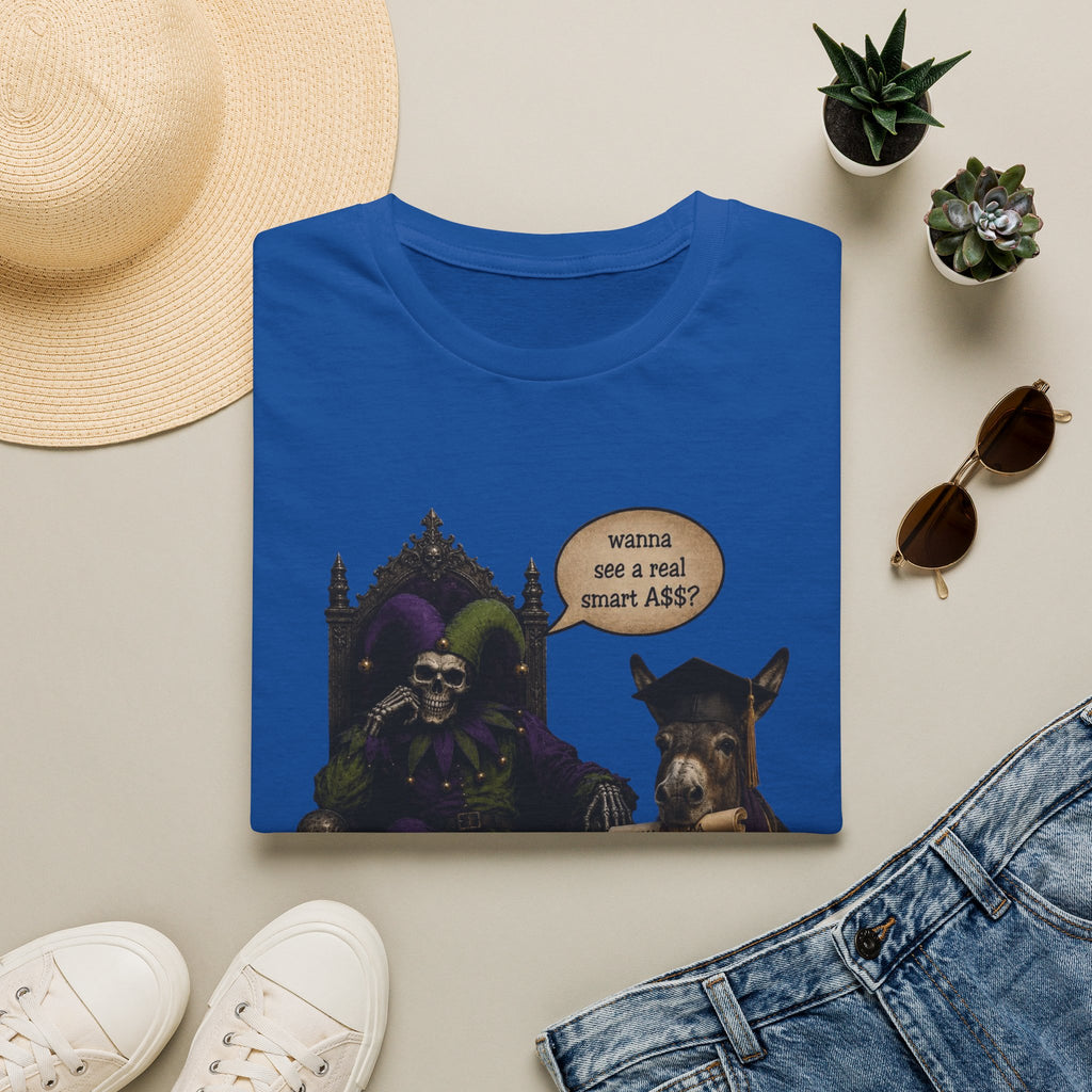 Jester Throne T-Shirt — “Wicked and a Smart Ass” Dark Gothic Graphic Tee