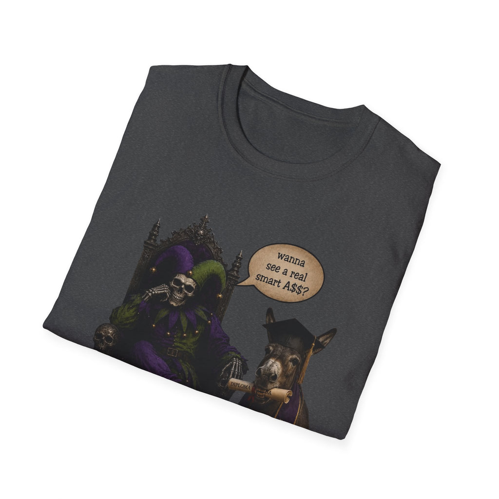 Jester Throne T-Shirt — “Wicked and a Smart Ass” Dark Gothic Graphic Tee