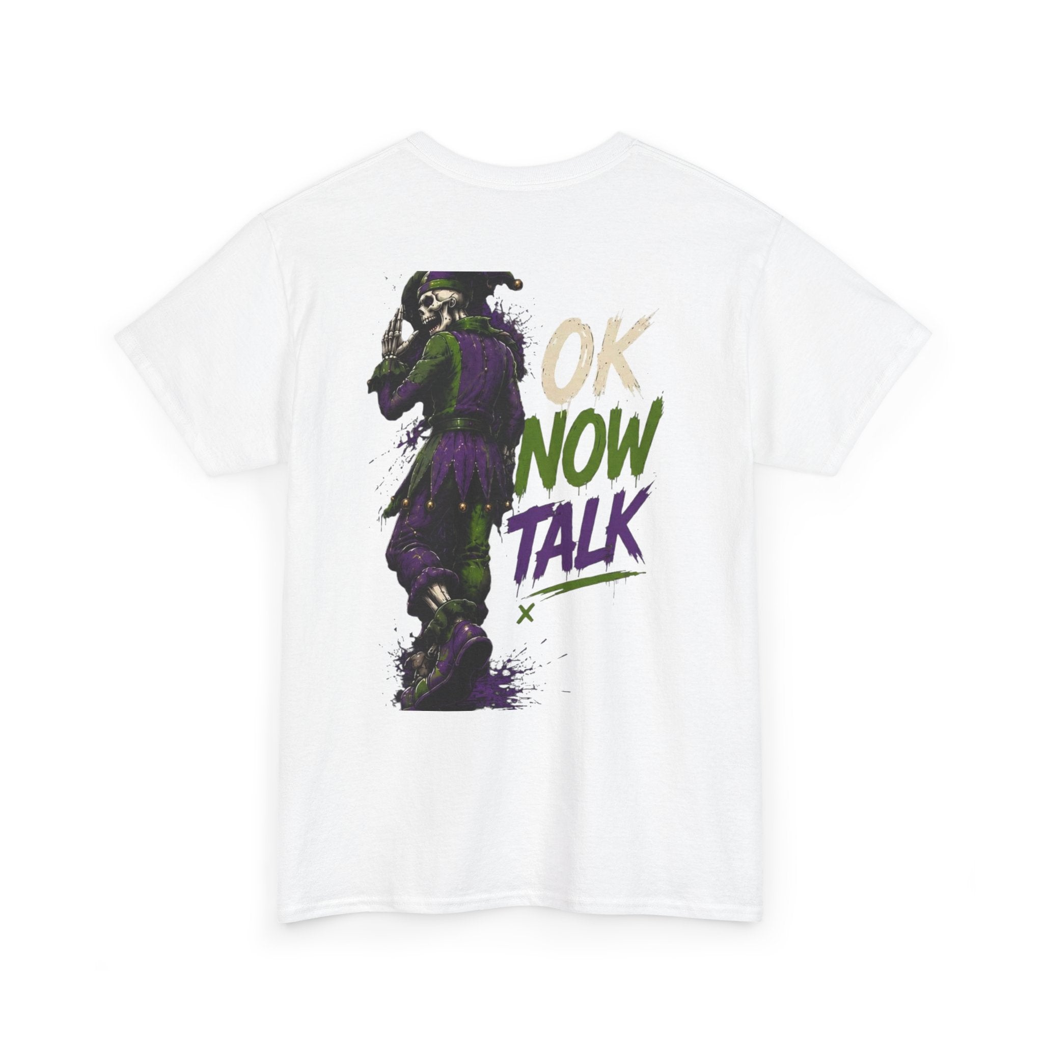 Stop Hold On Tee — 'OK Now Talk' Jester Graphic Unisex T-Shirt