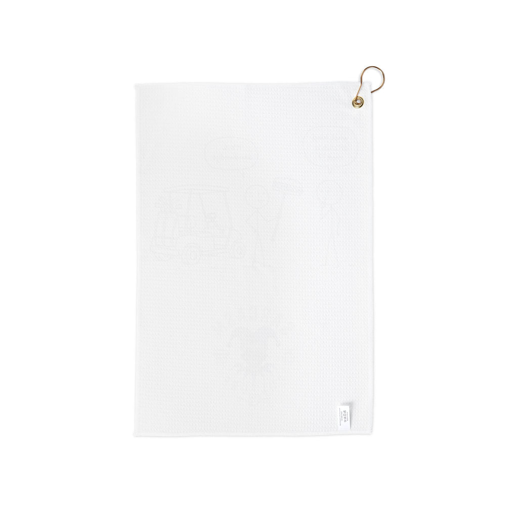 Sarcastic Golfer Cartoon Golf Towel — Funny "What Kind of Club Is That?" Design