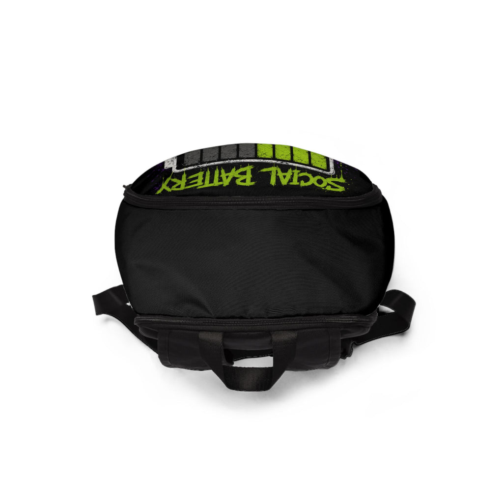 Social Battery Backpack – "Please Do Not Approach" Funny Sarcasm Culture Daypack