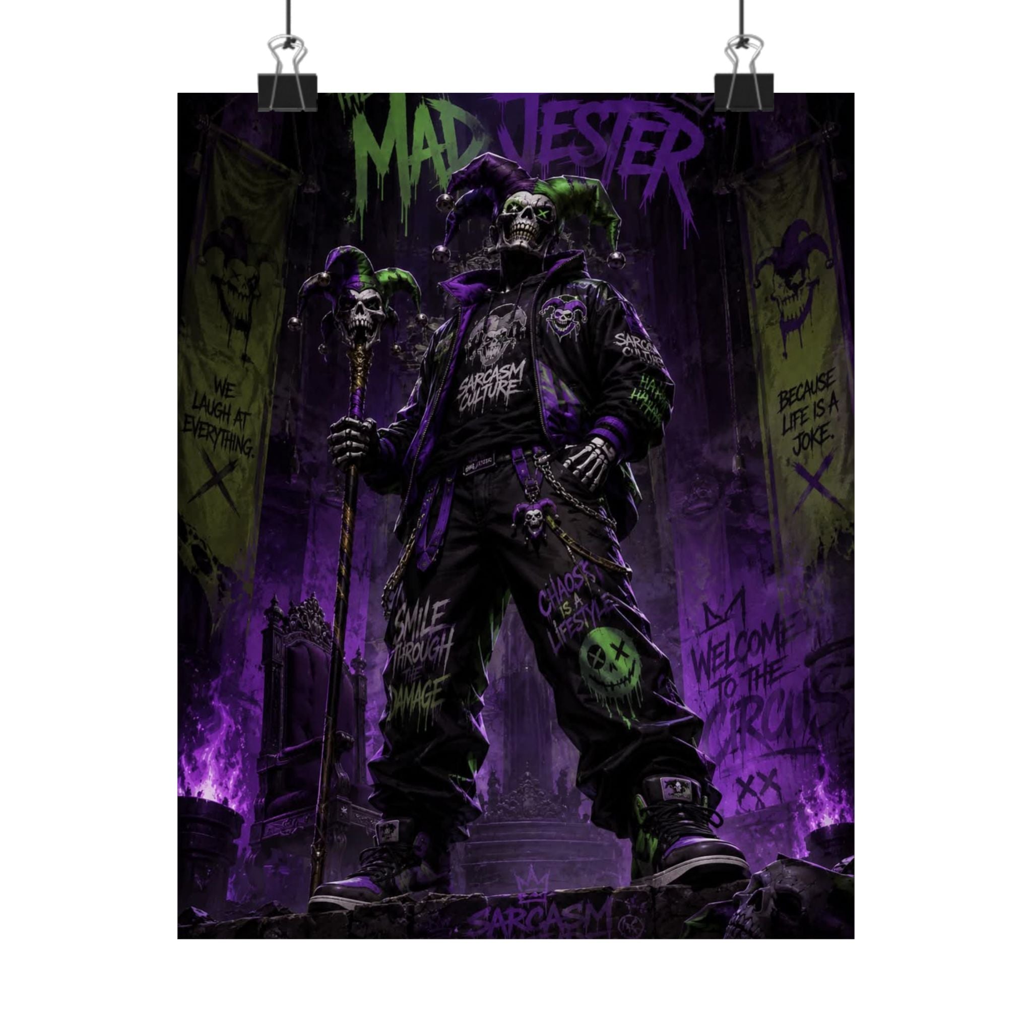 Matte Vertical Art Jester Poster