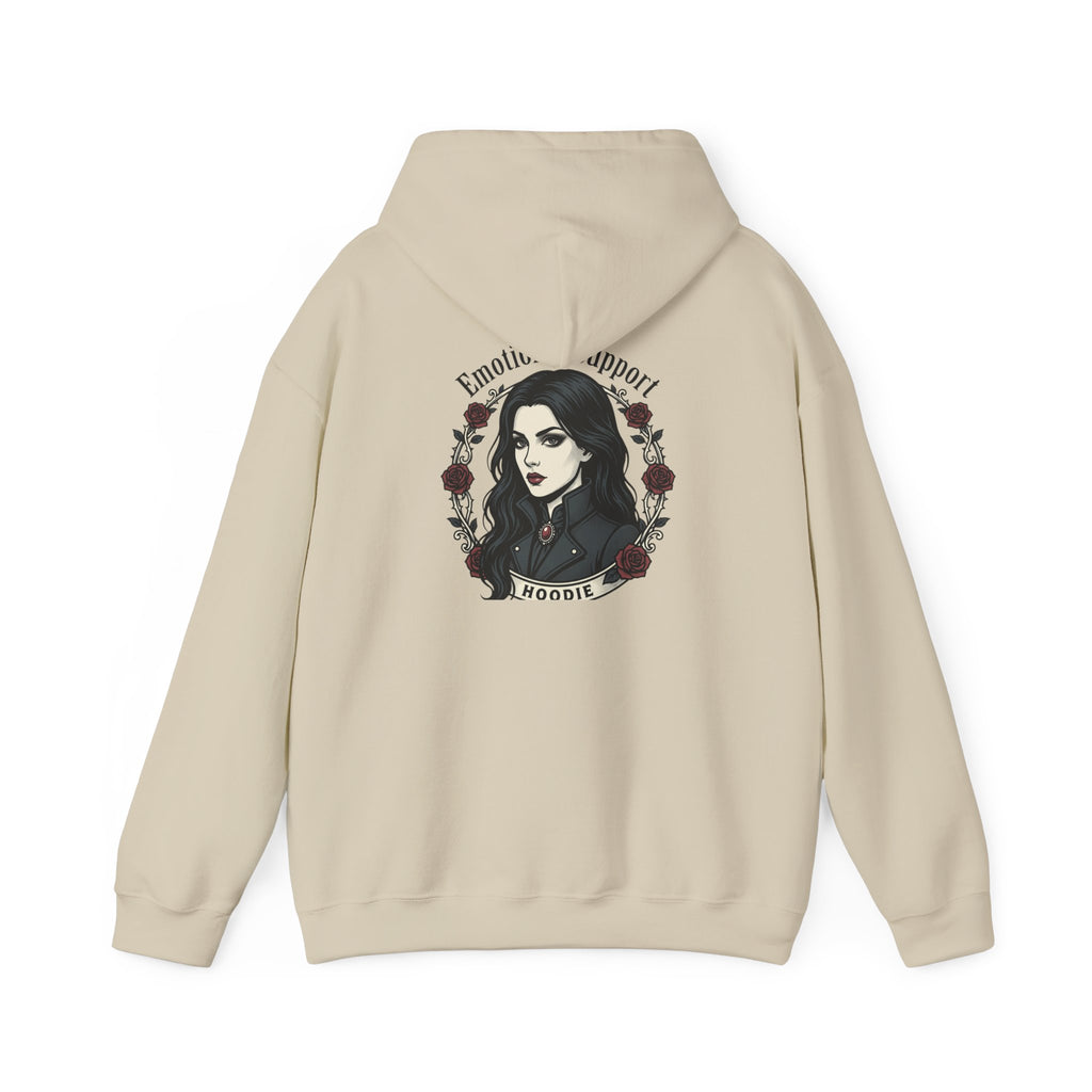 The Emotional Support Hoodie — Jester Skull Dark Rose | Sarcasm Culture