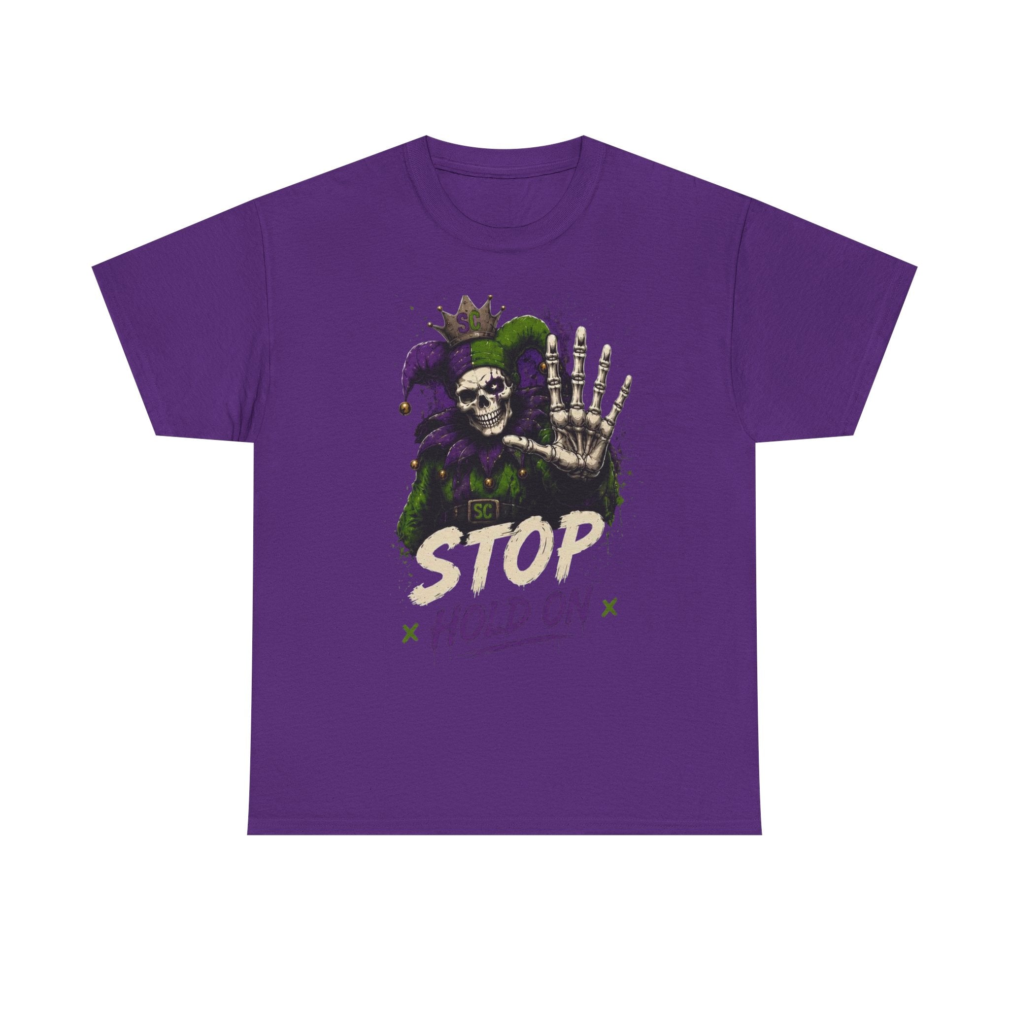 Stop Hold On Tee — 'OK Now Talk' Jester Graphic Unisex T-Shirt