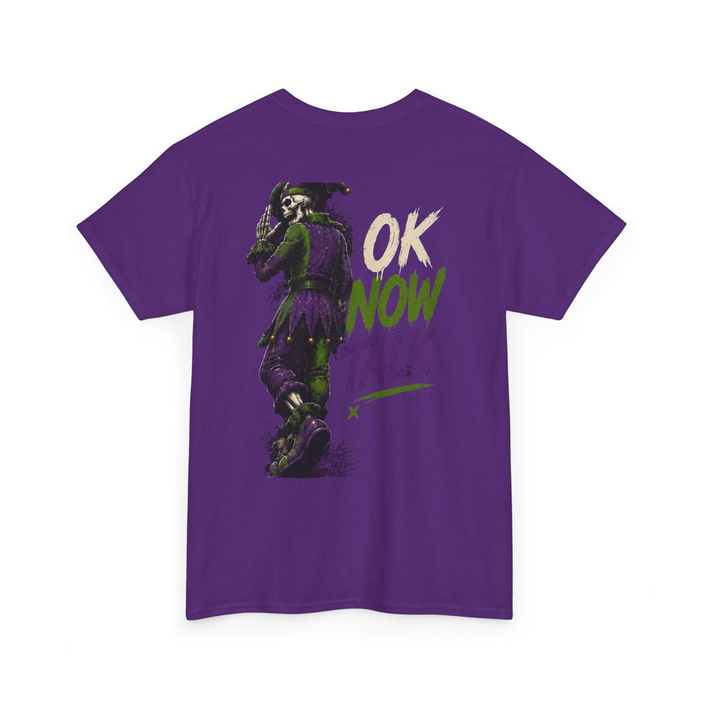 Stop Hold On Tee — 'OK Now Talk' Jester Graphic Unisex T-Shirt