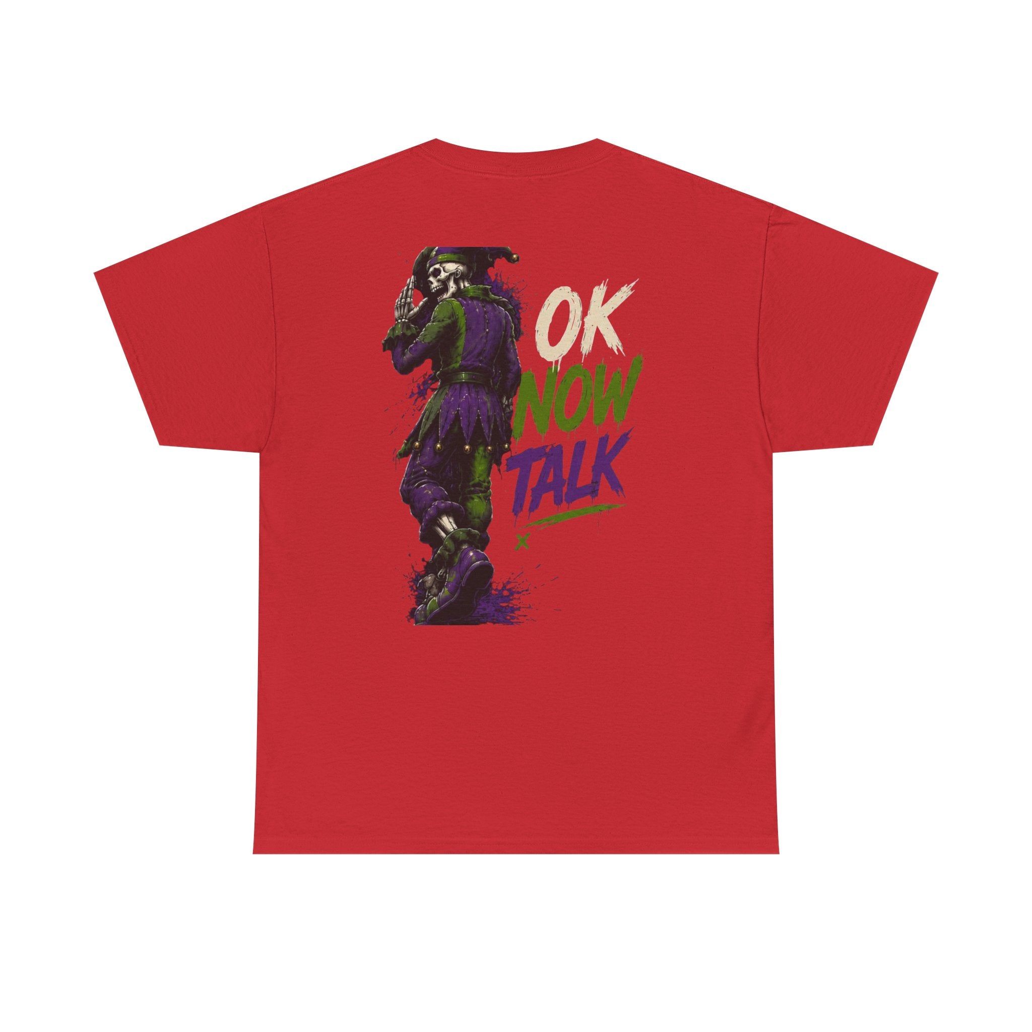 Stop Hold On Tee — 'OK Now Talk' Jester Graphic Unisex T-Shirt