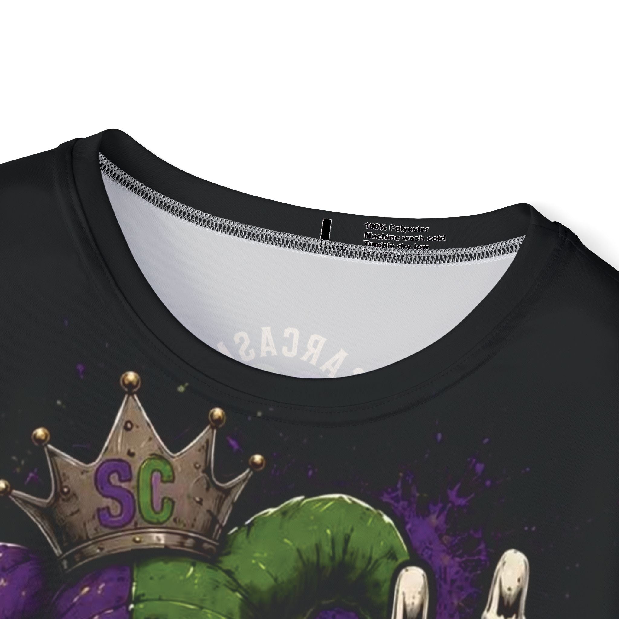 Stop Hold On Skull Jester Sports Jersey — "OK Now Talk" Graphic Tee