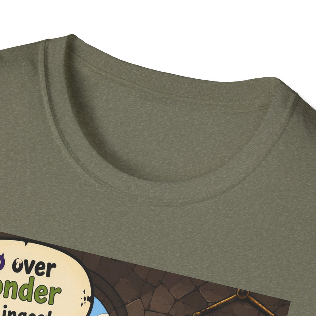 Funny Medieval Skeleton T‑Shirt – 'Go over yonder and ingest a satchel of Richard's' Graphic Tee