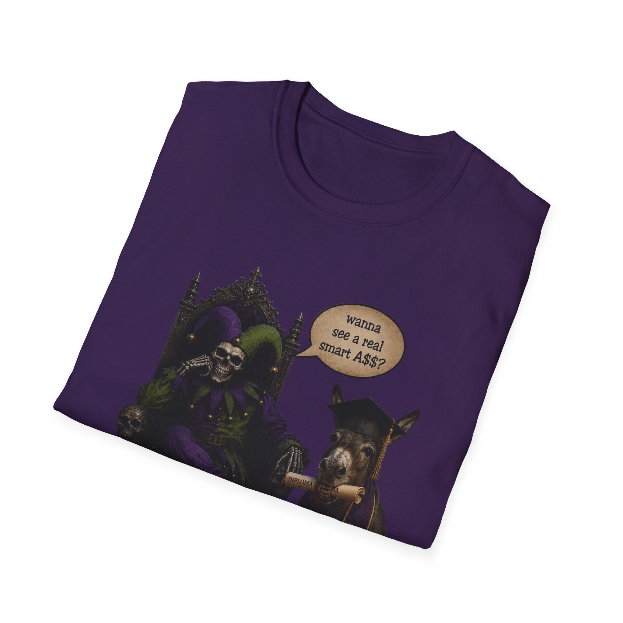 Jester Throne T-Shirt — “Wicked and a Smart Ass” Dark Gothic Graphic Tee