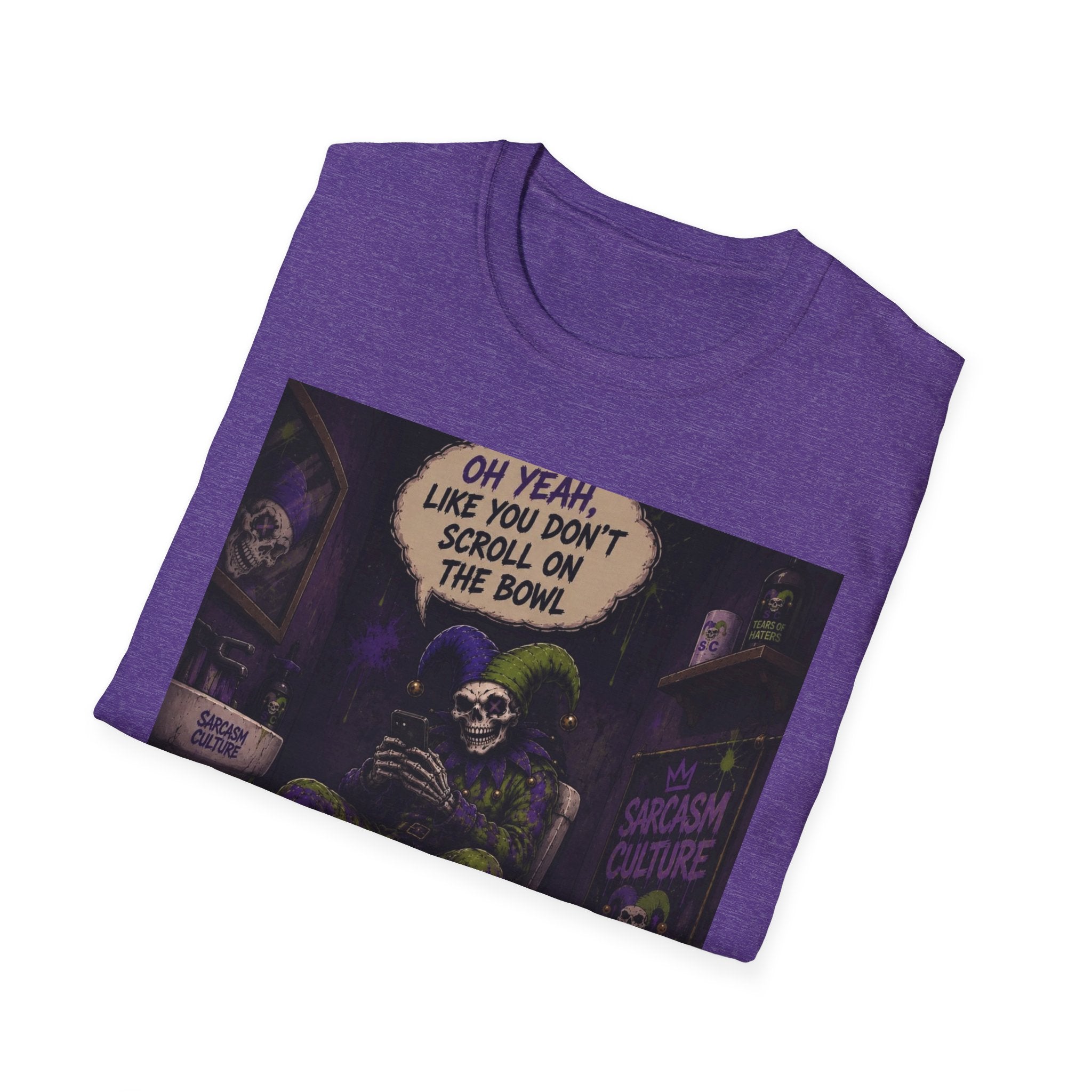 Skull Throne T-Shirt — 'Oh Yeah, Like You Don't Scroll on the Bowl' Gothic Graphic Tee