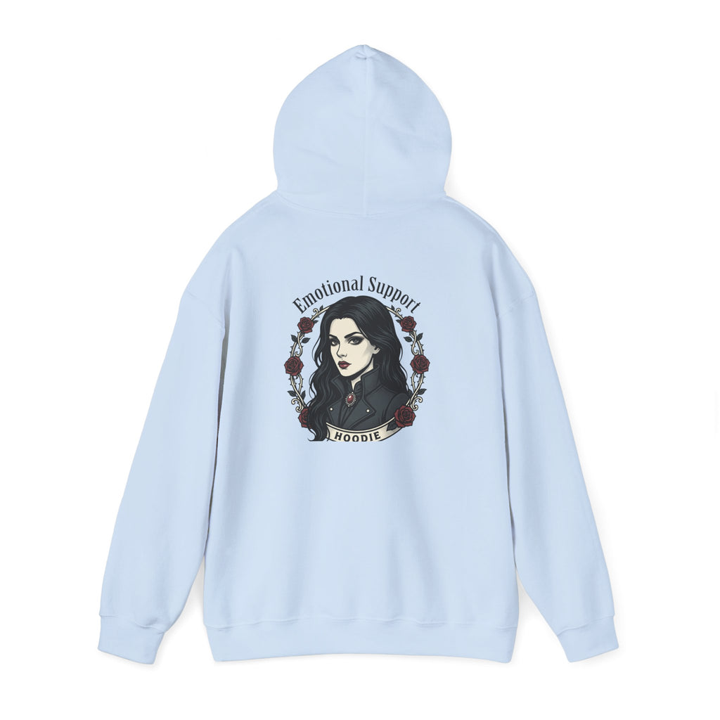 The Emotional Support Hoodie — Jester Skull Dark Rose | Sarcasm Culture