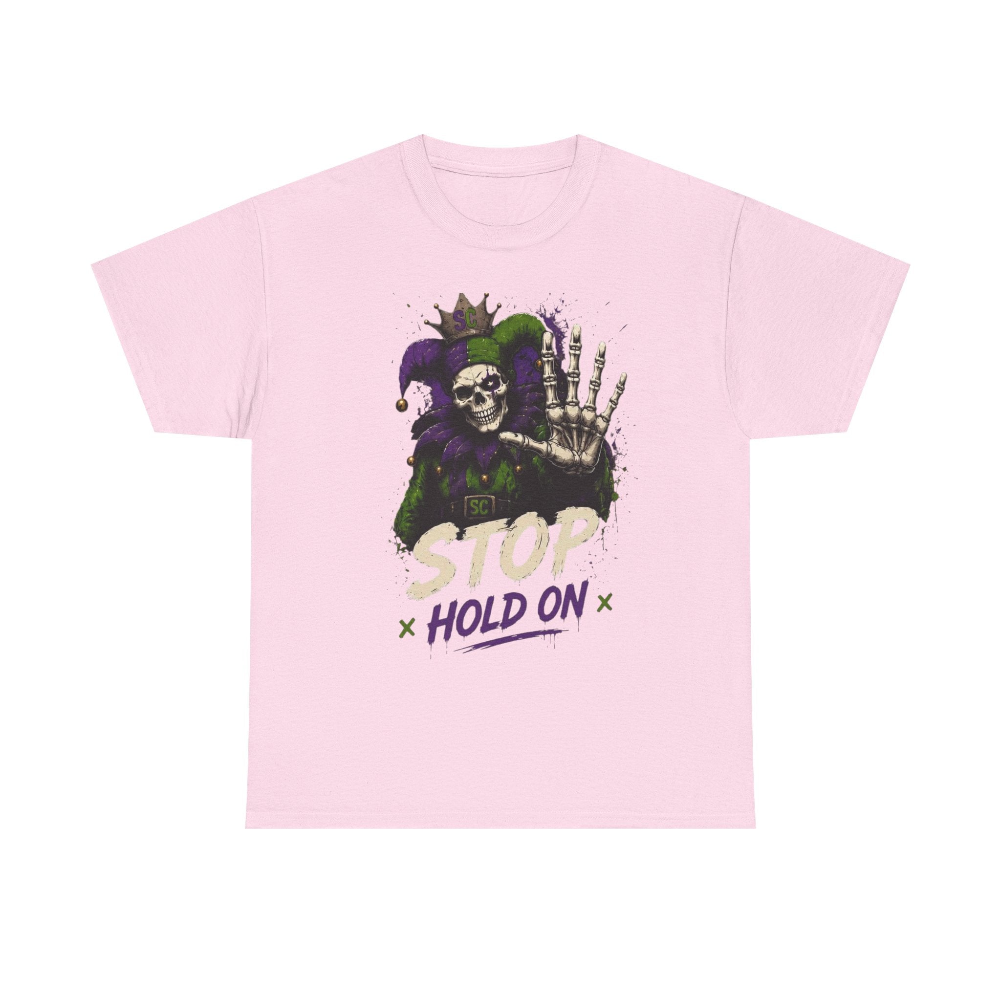 Stop Hold On Tee — 'OK Now Talk' Jester Graphic Unisex T-Shirt