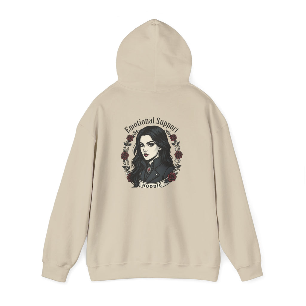 The Emotional Support Hoodie — Jester Skull Dark Rose | Sarcasm Culture
