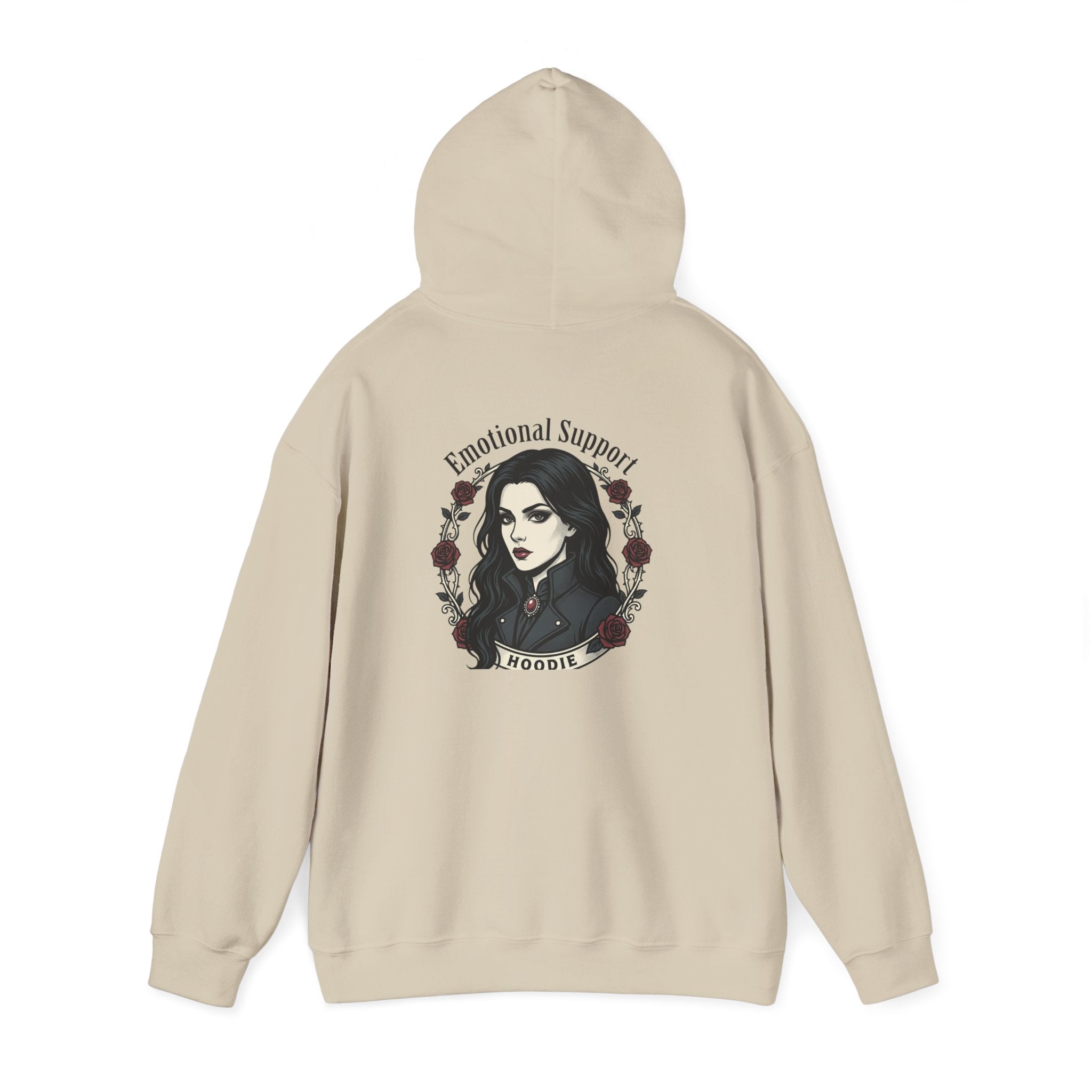 The Emotional Support Hoodie — Jester Skull Dark Rose | Sarcasm Culture