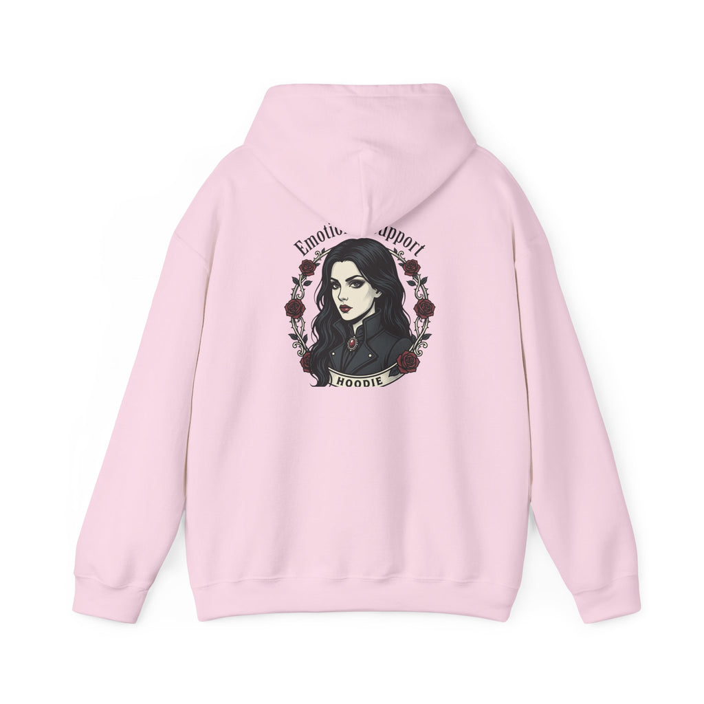 The Emotional Support Hoodie — Jester Skull Dark Rose | Sarcasm Culture
