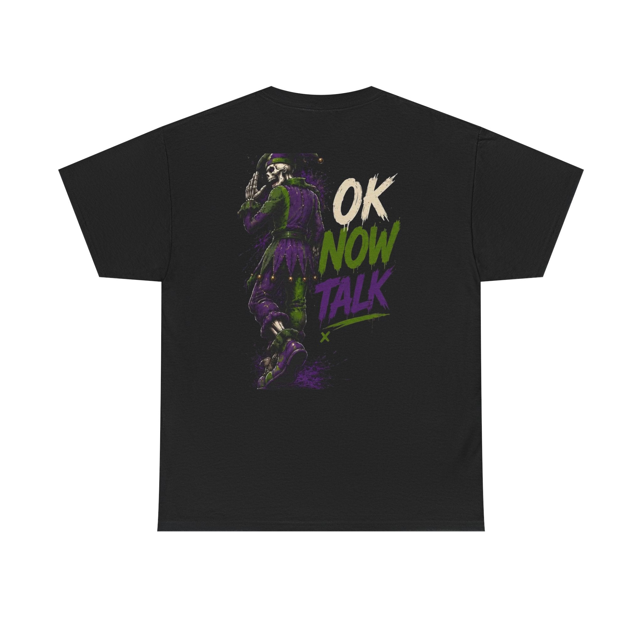 Stop Hold On Tee — 'OK Now Talk' Jester Graphic Unisex T-Shirt