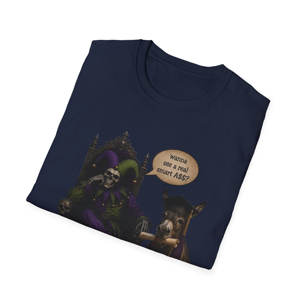Jester Throne T-Shirt — “Wicked and a Smart Ass” Dark Gothic Graphic Tee