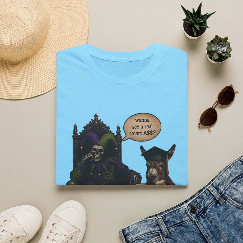 Jester Throne T-Shirt — “Wicked and a Smart Ass” Dark Gothic Graphic Tee