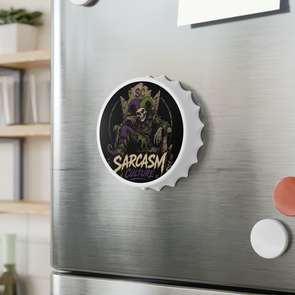 Bottle Opener — Sarcasm Culture Skull Jester Design