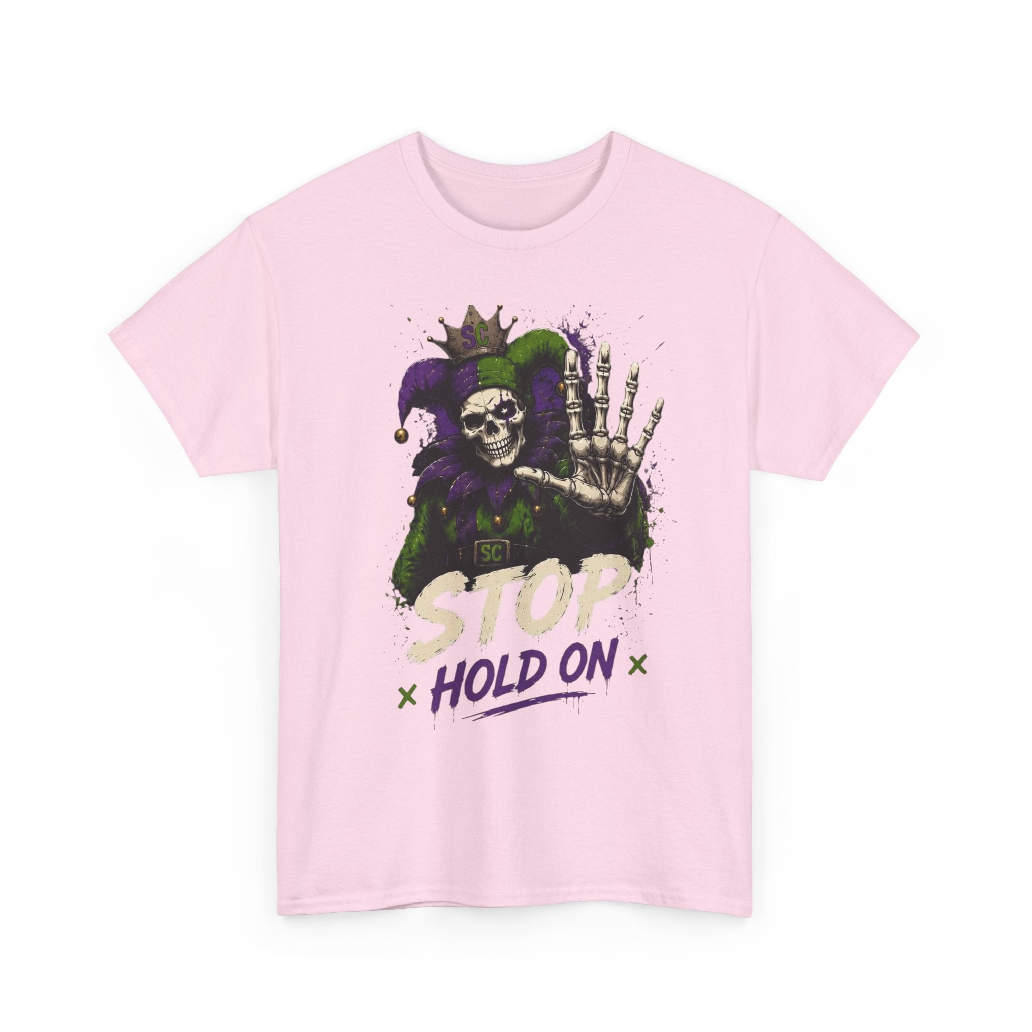 Stop Hold On Tee — 'OK Now Talk' Jester Graphic Unisex T-Shirt