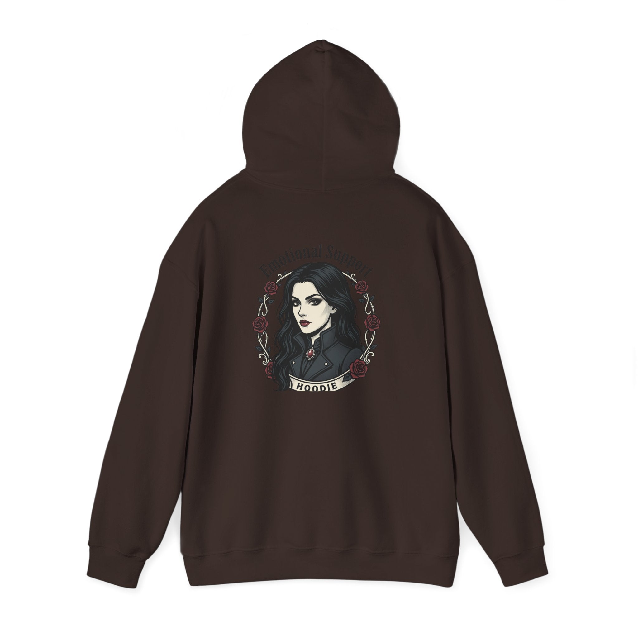 The Emotional Support Hoodie — Jester Skull Dark Rose | Sarcasm Culture