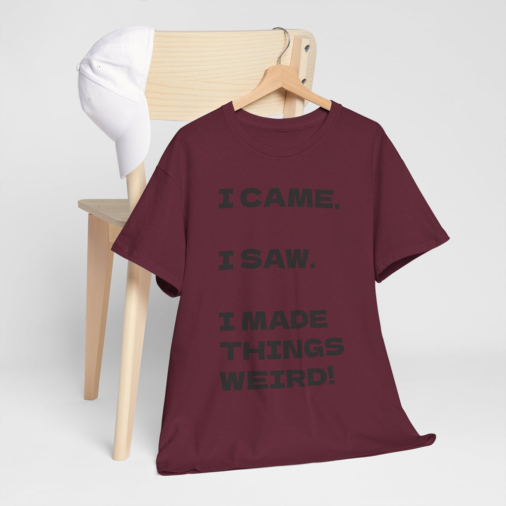 I Came I Saw I Made Things Weird T-Shirt — Funny Sarcastic Graphic Tee